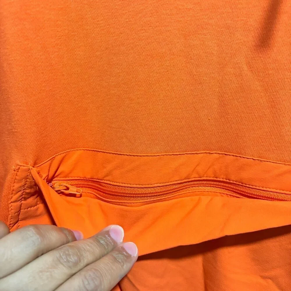 Adidas Women's Essentials‎ Brandlove Hoodie Orange XL Zipper Pocket Long Sleeve